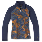 Damska koszulka Smartwool W Merino 250 Bl Pattern 1/4 Zip Boxed niebieski/pomarańczowy DeepNavyPalm
