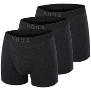 Męskie bokserki MOOA MerinoSilk 4in 3-pack czarny black melange