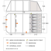 Namiot rodzinny Vango Lismore Air TC 600XL Package