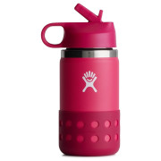 Butelka dla dziecka Hydro Flask Kids Wide Mouth 12 oz Straw Lid/Boot czerwony PEONY