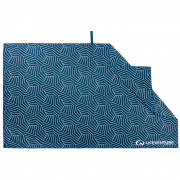 Ręcznik szybkoschnący LifeVenture Printed SoftFibre Trek Towel niebieski GeometricNavy