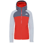 Kurtka damska The North Face Stratos czerwony/szary Vanadisgry/Meldgrey/Flare