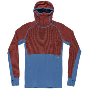 Męska bluza Devold Tuvegga Merino Hoodie Man niebieski/czerwony CAYENNE