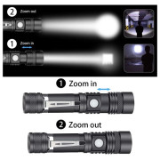 Latarka akumulatorowa Solight LED 400lm + cyclo