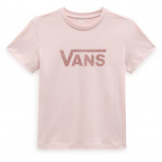 Koszulka damska Vans Wm Drop V Ss Crew-B różowy/biały SEPIA ROSE