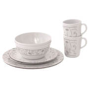 Zestaw naczyń Outwell Dahlia 2 Person Dinner Set biały  Blue & white