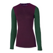 Koszulka damska Warg Merino 165 Long czerwony/zielony Wine/Green