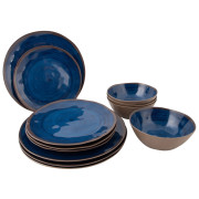 Zestaw naczyń Bo-Camp Tableware Halo 12 pcs ciemnoniebieski Blue