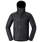 Męska kurtka puchowa Norrona trollveggen down800 super light Hood czarny Caviar Black