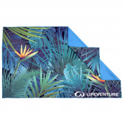 Ręcznik szybkoschnący LifeVenture Printed SoftFibre Trek Towel niebieski/zielony Tropical