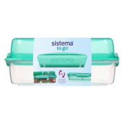 Pudełko na jedzenie Sistema Lunch Stack To Go Rectangle turkusowy mint