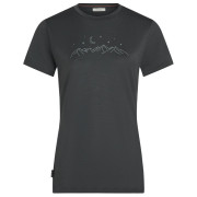 Koszulka damska Icebreaker Women Merino 150 Tech Lite SS Tee Sparkling Stars ciemnoszary Obsidian