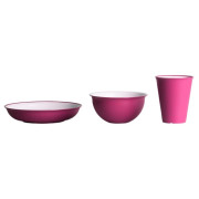 Zestaw naczyń Omada Sanaliving Set 3pcs różowy Fucsia