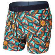 Bokserki Saxx Quest Boxer Brief Fly niebieski/pomarańczowy MultiFishAreFly