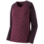 Damska koszulka Patagonia Cap Midweight Crew fioletowy Fire Floral: Night Plum