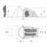 Namiot ultralekki dla 2 osób Vaude Ultralight Chapel XT 2P
