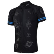 Męska koszulka kolarska Sensor Cyklo Tattoo czarny Black