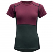 Damska koszulka Devold Lauparen Merino 190 T-Shirt Wmn szary/fioletowy Beetroot/Woods/Ink