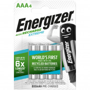 Baterie wielokrotnego ładowania Energizer AAA / HR03 - 800 mAh Extreme 4 pcs srebrny