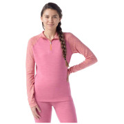 Damska koszulka Smartwool W Classic Thermal Merino Bl 1/4 Zip B różowy/fioletowy garden pink digi snow