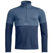 Bluza męska Ortovox Fleece Light Zip Neck niebieski Blue Nunatak