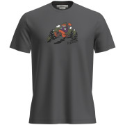 Męska koszulka Icebreaker M Mer 150 Tech Lite SS Tee Catch Me Outs ciemnoszary Obsidian