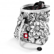 Worek na magnezję Ocún Lucky + Belt biały/czarny Flowers White