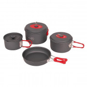 Zestaw naczyń Bo-Camp Cookware set Explorer XL zarys Gray/Red