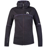 Bluza damska Hannah Meda Hoody szary/fioletowy anthracite mel