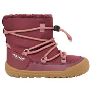 Dziecięce buty zimowe Viking Outdoor Footwear Birch Barefoot Warm WP Pull-on Wine
