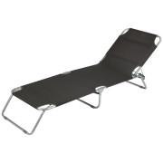 Leżak plażowy Bo-Camp Sun lounger with sunscreen czarny Black