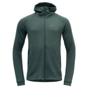 Męska bluza Devold Nibba Merino Jkt Hood zielony Woods
