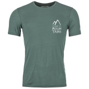 Męska koszulka Ortovox 120 Cool Tec Mtn Duo Ts M zielony/szary arctic grey