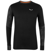 Koszulka męska Salewa Cristallo Warm Amr M L/S Tee. czarny black out