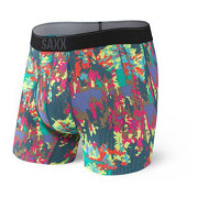 Bokserki Saxx Quest Boxer Brief Fly czerwony/szary GreenVividForest