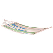 Hamak z drążkami La Siesta Chillounge Single biały/zielony