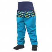Spodnie dla maluchów z polaru Unuo Wzór softshell niebieski