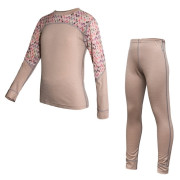 Zestaw dziecięcy Sensor Merino Impress Set Beige beżowy Beige