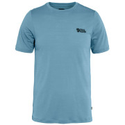 Koszulka męska Fjällräven Abisko Wool Logo SS M niebieski Dawn Blue