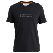 Męska koszulka Icebreaker Men Merino Central Classic SS Tee Nature Touring Club czarny