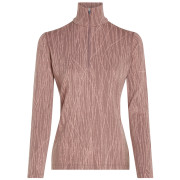 Damska koszulka Icebreaker Women Merino 260 Tech Vertex LS Half Zip Delta Lines AOP brązowy Summit/Blush/J