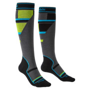 Skarpety dziecięce Bridgedale Ski Mountain Junior szary/zielony grey/green/068