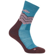 Damskie skarpety Icebreaker Women Merino Hike+ Medium Crew Across the Peaks niebieski Topa/Jav/Aci Pi