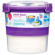 Pudełko na jedzenie Sistema Round Lunch Stack TO GO 965ml fioletowy