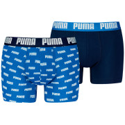 Męskie bokserki Puma Everyday Aop Print Boxer 2P niebieski/jasnoniebieski Blue Combo