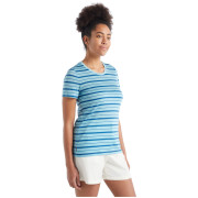 Koszulka damska Icebreaker Women Wave SS Tee Stripe 2023