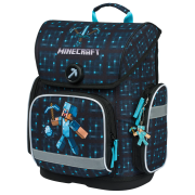 Plecak szkolny kl.1-3 Baagl Ergo czarny/niebieski Minecraft Blue Axe
