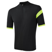 Męska koszulka kolarska Sensor Cyklo Classic czarny Black/ReflexYellow
