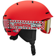 Kask narciarski dla dzieci Salomon Player Combo czerwony Cherry Tomato