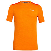Koszulka męska Salewa Pedroc Hybrid 2 Dry M S/S Tee pomarańczowy DawnMelange